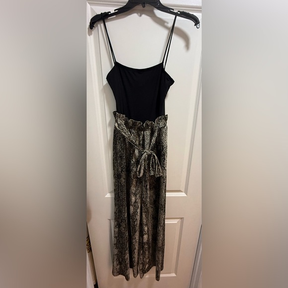 Windsor Pants - Windsor Black and Tan Snake Print jumpsuit